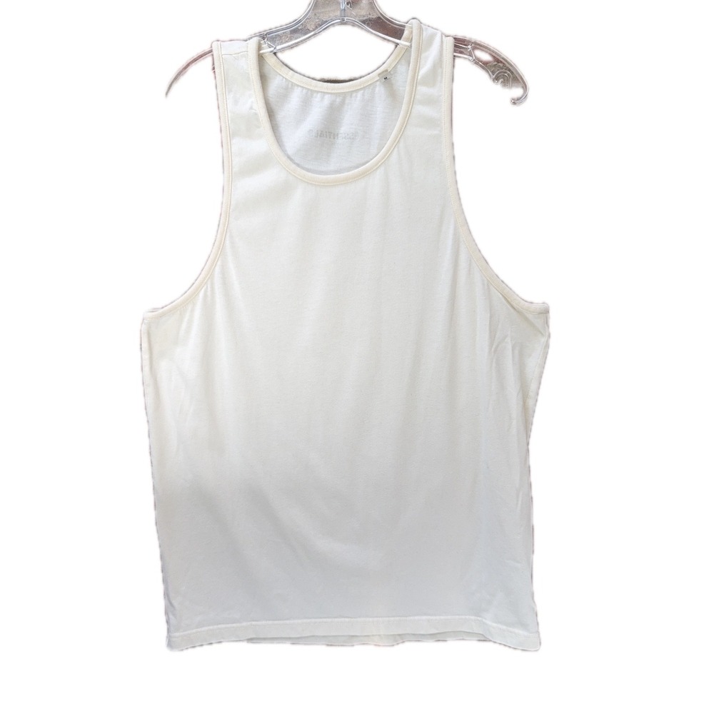 Essentials Fear of God Mens Cream‎ Tank Top Logo Back Off White Size M